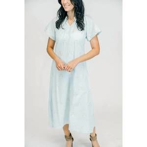 NEW CLARA THE LABEL blair midi dress in powder blue